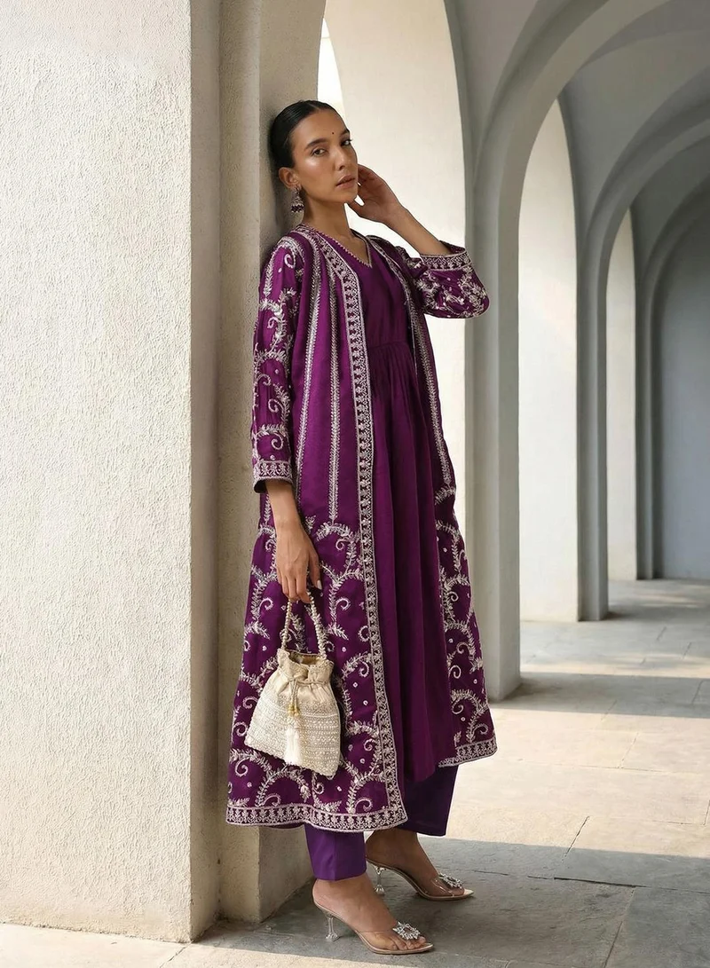 آي شين Rich Purple A Line Dresses